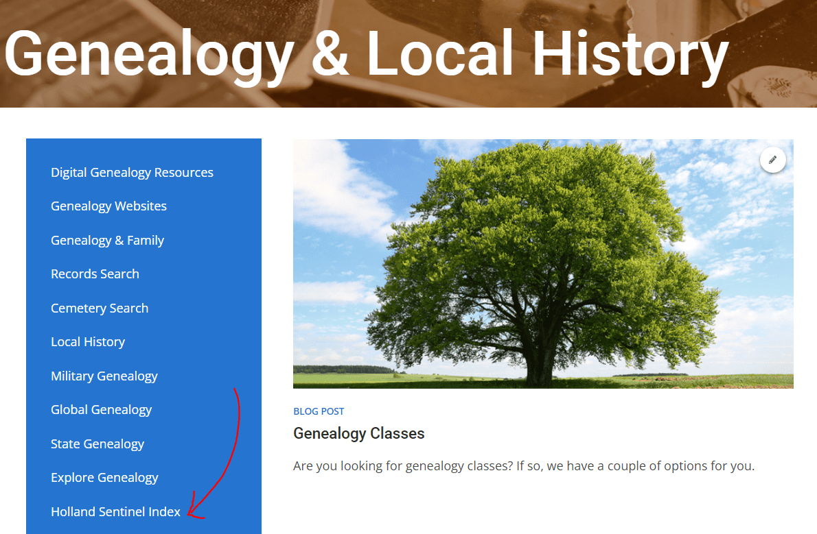 Holland Sentinel Index 20152021 Now Available Online Herrick